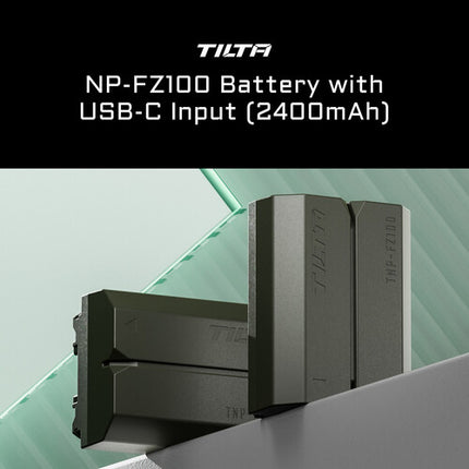 Batería Tilta NP-FZ100 USB-C 2400mAh Verde con Cable de Carga
