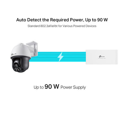 TP-Link TL-PI90X Inyector PoE++ 10 Gb/s 90W Power over Ethernet