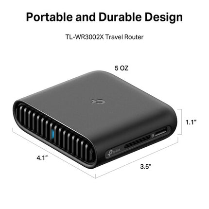 TP-Link TL-WR3002X Router Inalámbrico de Viaje AX3000 Dual-Band Wi-Fi 6 2976Mb/s