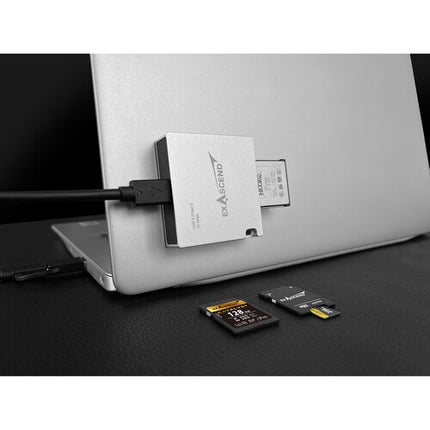 Exascend Essential 4 en 1 Lector de Tarjetas USB-C 10 Gb/s 1000 MB/s