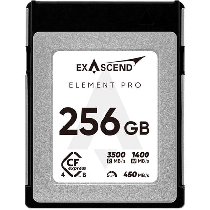 Exascend Element Pro Tarjeta de Memoria CFexpress 4.0 Tipo B 256GB 3500MBs Lectura 1400MBs Escritura