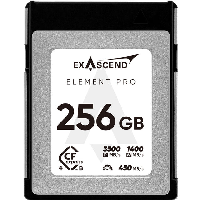 Exascend Element Pro Tarjeta de Memoria CFexpress 4.0 Tipo B 256GB 3500MBs Lectura 1400MBs Escritura
