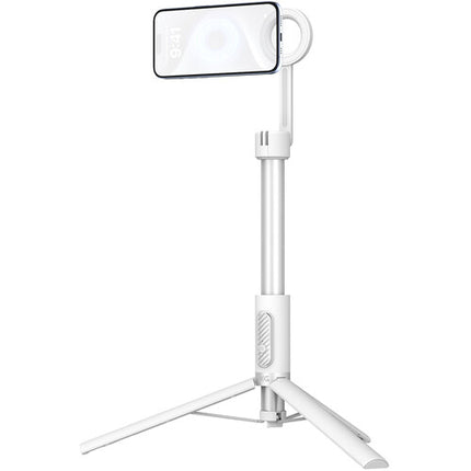 KraftGeek MagStand trípode para teléfono con altura 17.5 a 64.2 pulgadas blanco