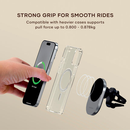 Satechi Qi2 Cargador Inalámbrico Coche Smartphone 15W USB-C 360° Ajustable