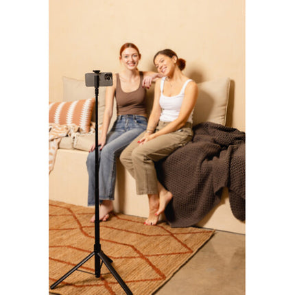 KraftGeek JustTap Tripié Negro para Smartphone 13 a 66 Pulgadas Altura Bluetooth
