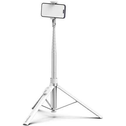KraftGeek JustTap Tripod Blanco Trípode con Bluetooth Control Remoto 33' rango