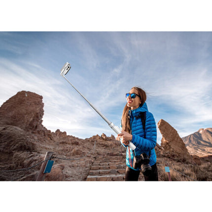 KraftGeek JustTap Tripod Blanco Trípode con Bluetooth Control Remoto 33' rango