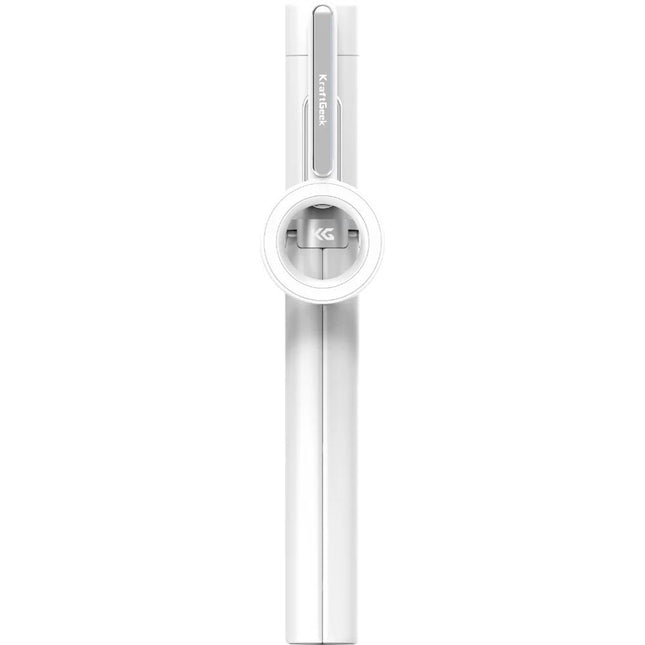KraftGeek JustTap Tripod Blanco Trípode con Bluetooth Control Remoto 33' rango