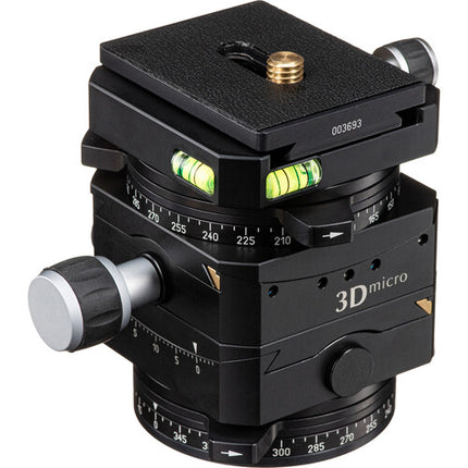 Linhof 3D Micro Cabezal Nivelador con Guía de Cola de Milano