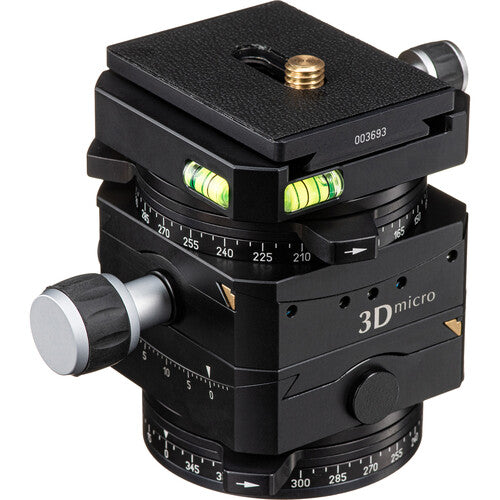 Linhof 3D Micro Cabezal Nivelador con Guía de Cola de Milano