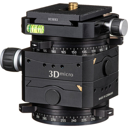 Linhof 3D Micro Cabezal Nivelador con Guía de Cola de Milano