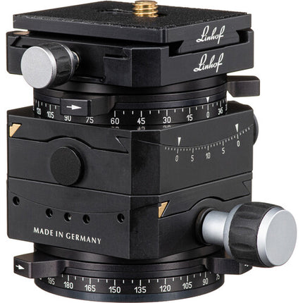 Linhof 3D Micro Cabezal Nivelador con Guía de Cola de Milano