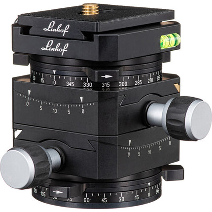 Linhof 3D Micro Cabezal Nivelador con Guía de Cola de Milano