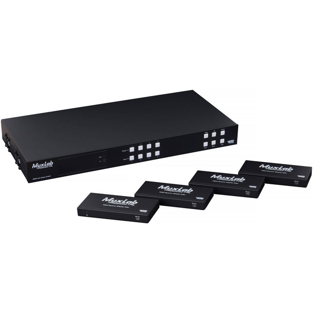 MuxLab HDMI 4x4 Matrix Switcher Kit V2 con 4 entradas 4 salidas 4K hasta 120 m