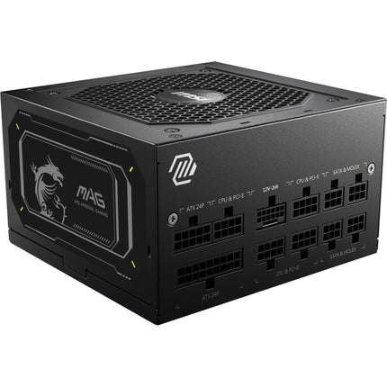 MSI MAG A850GL PCIE5 II Fuente de Poder Modular 850W 80 PLUS Gold 120mm Ventilador