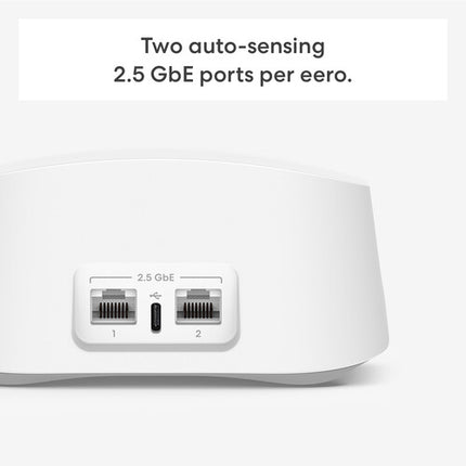 eero 7 BE1800 Sistema Wi-Fi 7 Malla Dual-Banda 1800 Mb/s 6000 pies² 3 Piezas