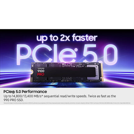 Samsung 9100 PRO SSD interno M.2 1TB PCIe 5.0 14700 MB/s lectura
