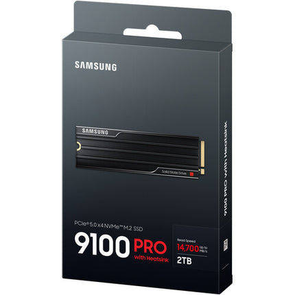 Samsung 2TB 9100 PRO SSD Interno PCIe 5.0 M.2 2280 con Heatsink 14700 MB/s Lectura 13400 MB/s Escritura