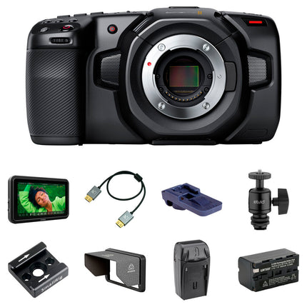 Blackmagic Design Pocket Cinema Camera 4K Kit Monitoring HDMI 5 2" 5200mAh