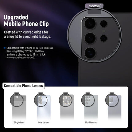 Neewer FL-78 HD Filtro CPL 67mm para Smartphones con Clip y Montura