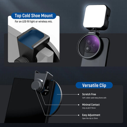 Neewer FL-78 HD Filtro CPL 67mm para Smartphones con Clip y Montura