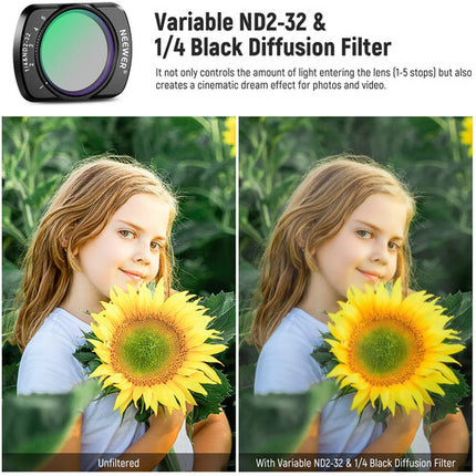 Neewer Filtro de Difusión VND para DJI Osmo Pocket 3 ND2 ND32 1 4 Grado