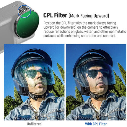 Neewer Kit de Filtros para Lentes DJI Action 3 4 y 5 ND8 ND16 ND32 y Polarizador Circular 4 Pzas