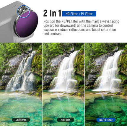 Neewer Kit de Filtros para Lentes DJI Action 3 4 y 5 ND8 ND16 ND32 y Polarizador Circular 4 Pzas