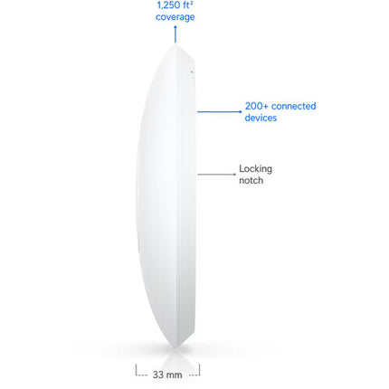 Ubiquiti UniFi U7 Lite Punto de Acceso Inalámbrico Dual Band Wi-Fi 7 4.3 Gb/s 2.5GbE PoE