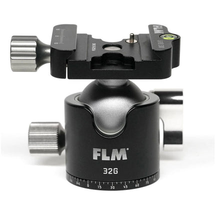 FLM 32G Cabezal esférico con capacidad de 26.5 lb y abrazadera SRB-38 QR