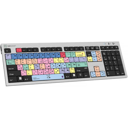 Logickeyboard Adobe Premiere Pro CC Teclado Slim Line Plata 2 USB 2.0