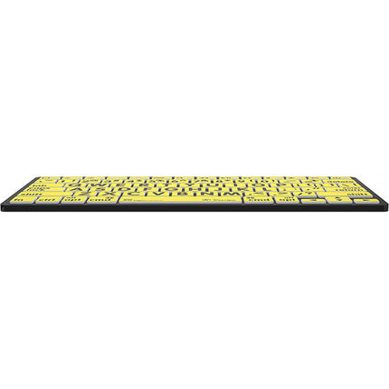 Logickeyboard Teclado Mini Bluetooth Letras Grandes Negro Amarillo 8 m Compatible iPad iPhone