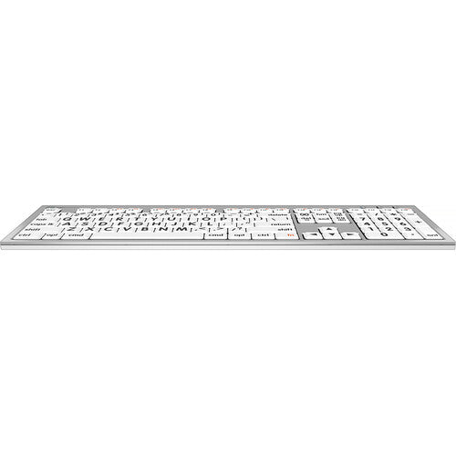 Logickeyboard Large Print ALBA Mac Pro Teclado Americano Inglés Blanco y Negro