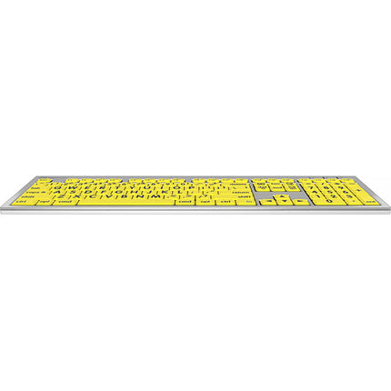 Logickeyboard Large Print ALBA Teclado Mac Pro Inglés Americano Negro Amarillo