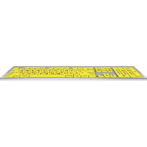 Logickeyboard Large Print ALBA Teclado Mac Pro Inglés Americano Negro Amarillo
