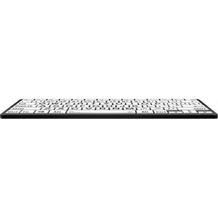 Logickeyboard LargePrint Teclado Bluetooth Mini 78 Teclas Alto Contraste con Pilas AAA