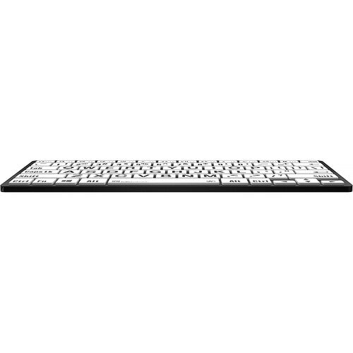 Logickeyboard LargePrint Teclado Bluetooth Mini 78 Teclas Alto Contraste con Pilas AAA