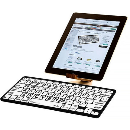Logickeyboard LargePrint Teclado Bluetooth Mini 78 Teclas Alto Contraste con Pilas AAA