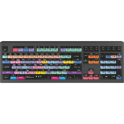 Logickeyboard ASTRA 2 Teclado Retroiluminado para Adobe After Effects CC Mac con Conexión USB y Cable Y-Split de 59"