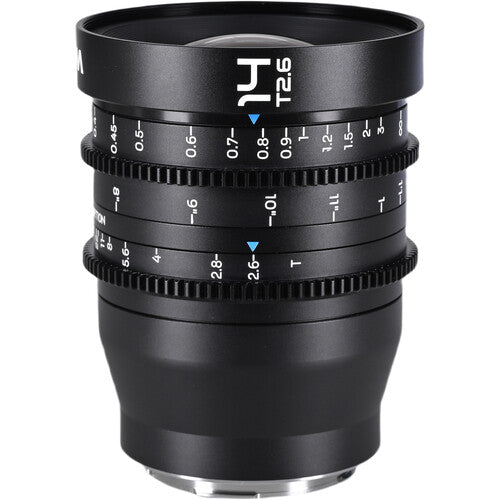 Venus Optics Laowa 14mm T2.6 Zero-D Lente Cine formato Full Frame 117.8° FOV estuche rigido