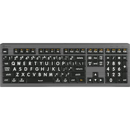 Logickeyboard ASTRA2 Teclado cableado Mac US impresión grande USB 3.0 108 teclas retroiluminado