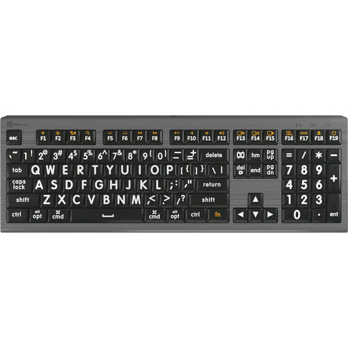 Logickeyboard ASTRA2 Teclado cableado Mac US impresión grande USB 3.0 108 teclas retroiluminado