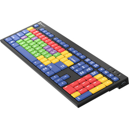 Logickeyboard Pedagogy Teclado de Aprendizaje para Windows con Teclas Codificadas y Luz USB