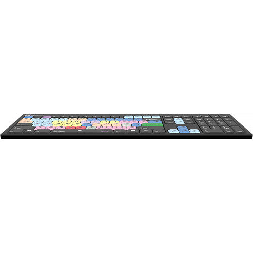 Logickeyboard Nero Slimline Teclado para Avid Media Composer con 2 Puertos USB y Teclas Codificadas