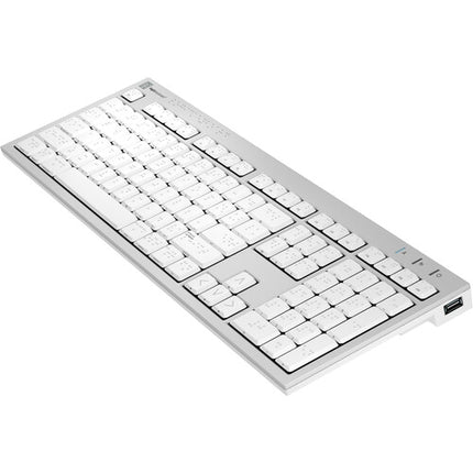 Logickeyboard Braille ALBA Teclado Braille con 2 Puertos USB Compatible Mac