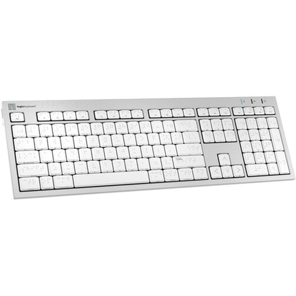 Logickeyboard Braille ALBA Teclado Braille con 2 Puertos USB Compatible Mac