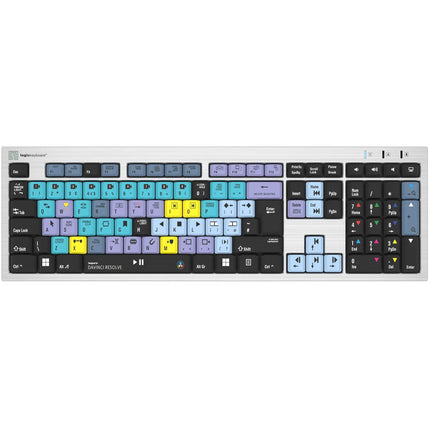 Logickeyboard Slimline Teclado para DaVinci Resolve 108 Teclas USB-A 2.0