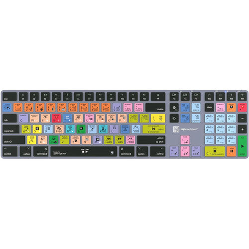 Logickeyboard TITAN teclado inalámbrico Apple Logic Pro X con 50 atajos y batería recargable