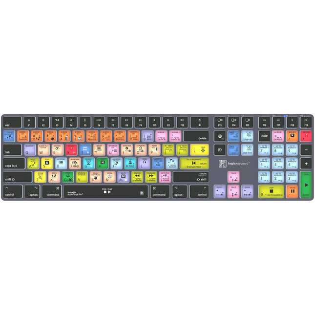 Logickeyboard TITAN teclado inalámbrico Apple Logic Pro X con 50 atajos y batería recargable