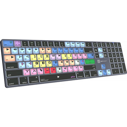 Logickeyboard TITAN Teclado inalámbrico para Avid Media Composer Classic Mac Bluetooth USB-C Retroiluminado